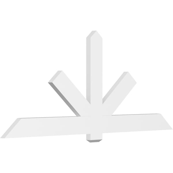 Ekena Millwork Kennewick Architectural Grade PVC Gable Bracket, 84"W x 35"H x 2"D x 6"F, 10/12 Pitch GBP084X35X0206KEN00 - main